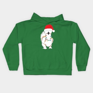 Silkie Chicken Christmas Graphic Kids Hoodie